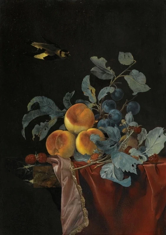Natura morta con frutta sul tavolo